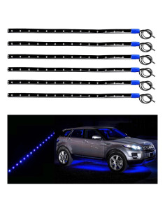 Tira Luz LED Bajo Cuerpo Dickno 6 PCS 15 LEDs 30.48 cm Azul
