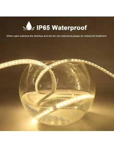 Tira LED 2m AIMENGTE 240 LEDs Blanco Cálido 3000K IP65 2