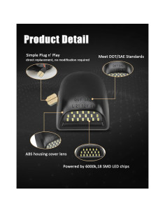 Luces LED de Placa de Licencia Mejorvista para Chevy y GMC 2