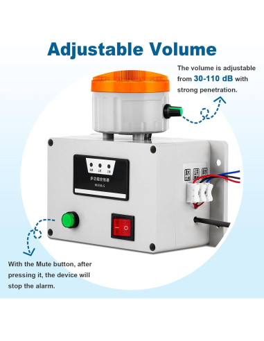 Alarma de Nivel de Agua Saladulce para Bomba de Sump 30-110dB
