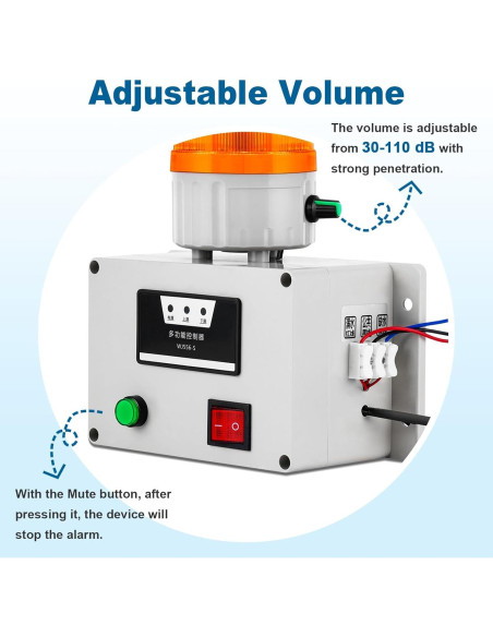 Alarma de Nivel de Agua Saladulce para Bomba de Sump 30-110dB
