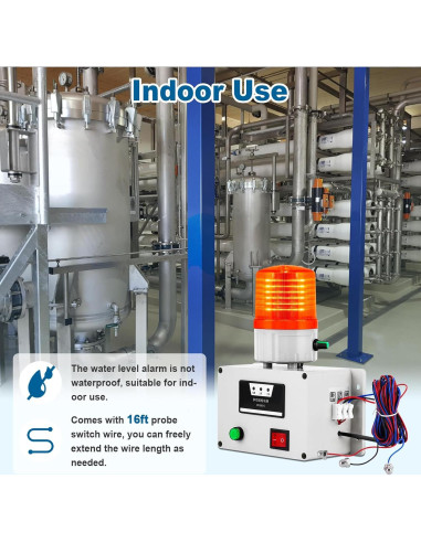 Alarma de Nivel de Agua Saladulce para Bomba de Sump 30-110dB