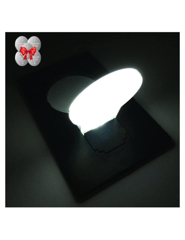 10 Tarjetas LED Portátiles Inovat con Luz Blanca y Baterías