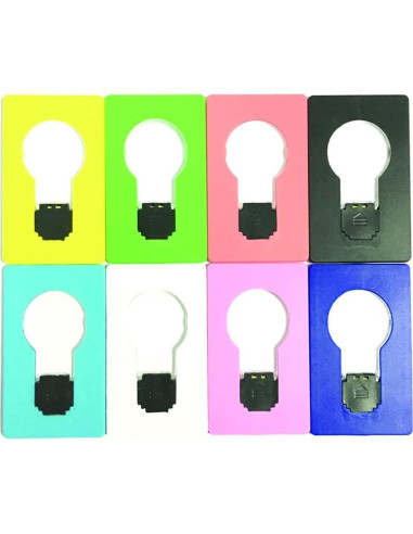 10 Tarjetas LED Portátiles Inovat con Luz Blanca y Baterías