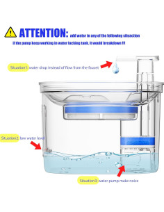 Fuente de Agua para Gatos Homtyler 2.2L Acero Inoxidable 2