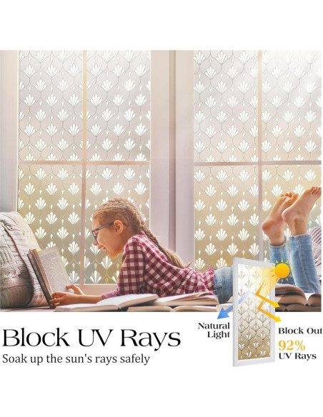 Película de Ventana Rabbitgoo Esmerilada 44.5x200 cm Sin Adhesivo