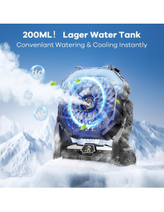 Ventilador de Nebulización Portátil DOWILLDO 20000mAh Negro 2