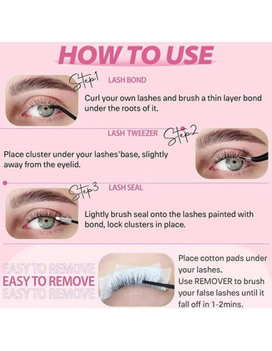 Pestañas Postizas Individuales Visón Sintético 512 Unidades