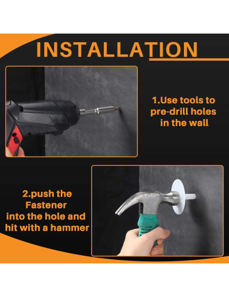 100 Sujetadores de Aislamiento Plástico Wonderjune 10 cm