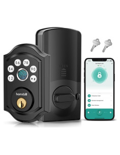 Cerradura Inteligente Hornbill A5 Biometrica Bluetooth Negra