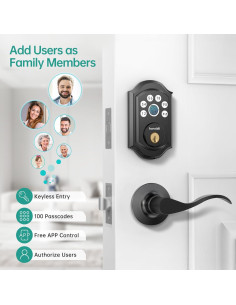 Cerradura Inteligente Hornbill A5 Biometrica Bluetooth Negra 2