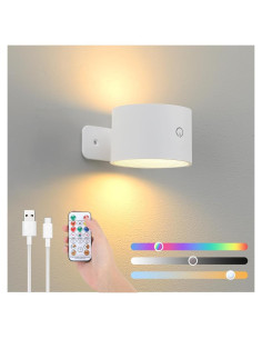 Aplique de Pared Inalámbrico Lightess SH-C6104C RGB Blanco