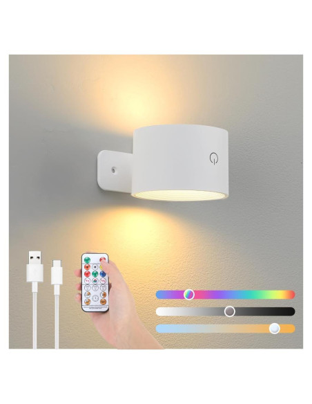Aplique de Pared Inalámbrico Lightess SH-C6104C RGB Blanco