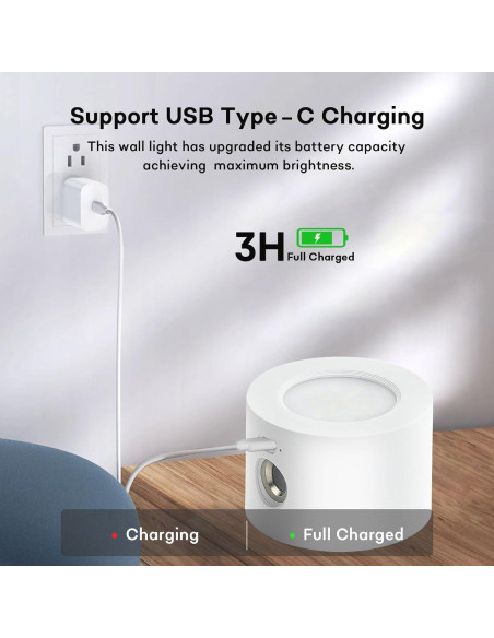 Aplique de Pared Inalámbrico Lightess SH-C6104C RGB Blanco