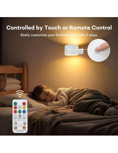 Aplique de Pared Inalámbrico Lightess SH-C6104C RGB Blanco