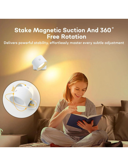 Aplique de Pared Inalámbrico Lightess SH-C6104C RGB Blanco