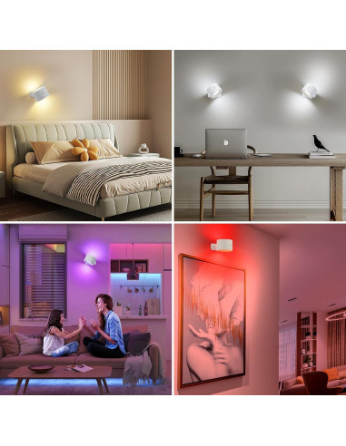 Aplique de Pared Inalámbrico Lightess SH-C6104C RGB Blanco