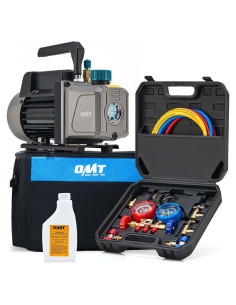 Kit de bomba de vacío y manómetro A/C Orion Motor Tech 3.5 CFM