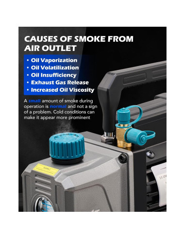 Kit de bomba de vacío y manómetro A/C Orion Motor Tech 3.5 CFM