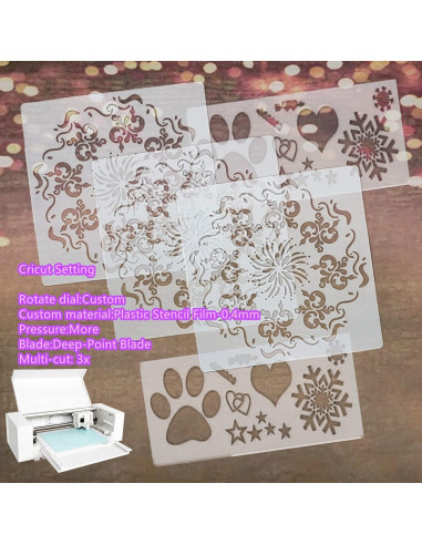 Plantillas Transparentes Mylar 30.5x30.5cm 10 Piezas BANLTRE