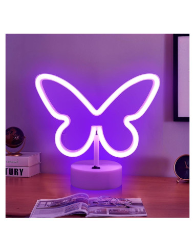 Luz de Neón Mariposa Morada LED UrsaMajor - Decoración Interior