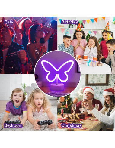 Luz de Neón Mariposa Morada LED UrsaMajor - Decoración Interior