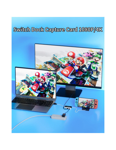 Estación de Acoplamiento 2 en 1 Yigorn para Nintendo Switch 1080P