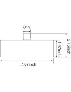 Cabezal de Ducha Alta Presión AULEEND 20 cm Niquel Cepillado 2