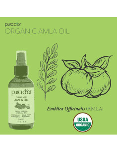 Aceite de Amla Orgánico PURA D'OR 118ml 100% Puro Hidratante 2