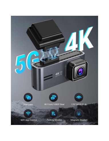 Cámara de tablero Sarmert M572 4K/1080P Dual con WiFi