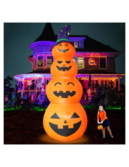 Calabazas Inflables Gigantes DearSun 12FT con Luces LED Halloween