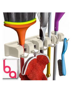 Soporte de Escoba Montaje en Pared Berry Ave Beige 11 Espacios