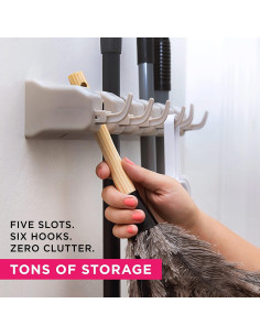 Soporte de Escoba Montaje en Pared Berry Ave Beige 11 Espacios 2