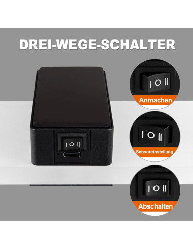 Aplique de Pared LED Recargable SURPALIG con Sensor 3000K