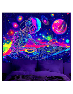 Tapiz de Pared BVBOX Astronauta 200x150 cm Brilla en la Oscuridad