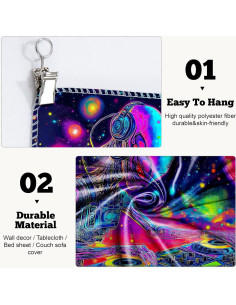 Tapiz de Pared BVBOX Astronauta 200x150 cm Brilla en la Oscuridad 2