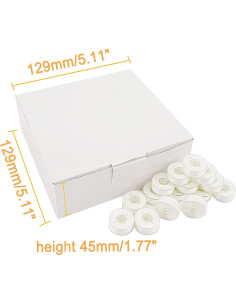 Hilos de Bobina Preenrollados Tipo L New Brothread 144pcs Blanco 2