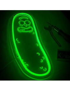 Cartel de Neón LED Pepinillo Oneneno Regulable USB Verde 2