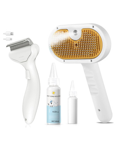 Cepillo de Vapor 3 en 1 VVWVVW para Perros y Gatos