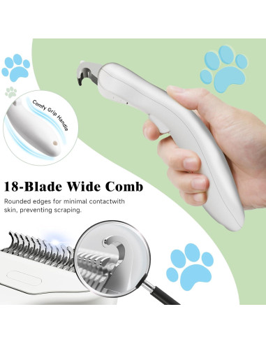 Cepillo de Vapor 3 en 1 VVWVVW para Perros y Gatos