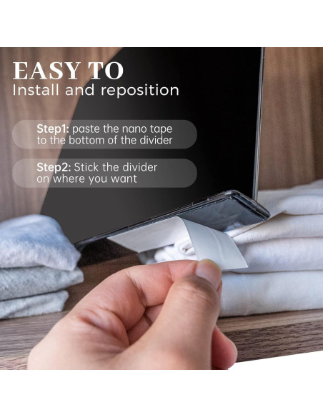 Divisores de Estante ROUFA Clear, 4 Piezas Acrílico Negro 30x28cm