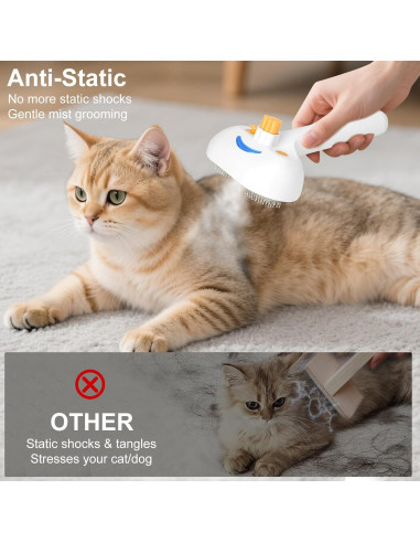 Cepillo de Vapor 3 en 1 VVWVVW para Perros y Gatos