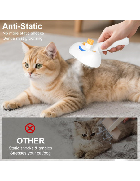 Cepillo de Vapor 3 en 1 VVWVVW para Perros y Gatos Cepillo de Vapor 3 en 1 VVWVVW para Perros y Gatos