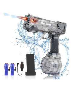 Pistola de Agua Eléctrica Homesoft 500ml, Potente y Recargable