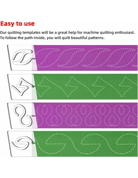 Plantillas de Acolchado Kapyoo 4 Pcs con Agarre Antideslizante Plantillas de Acolchado Kapyoo 4 Pcs con Agarre Antideslizante