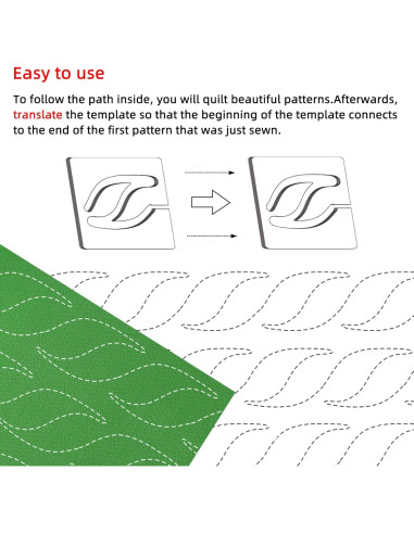 Plantillas de Acolchado Kapyoo 4 Pcs con Agarre Antideslizante