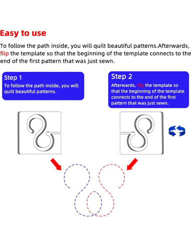 Plantillas de Acolchado Kapyoo 4 Pcs con Agarre Antideslizante