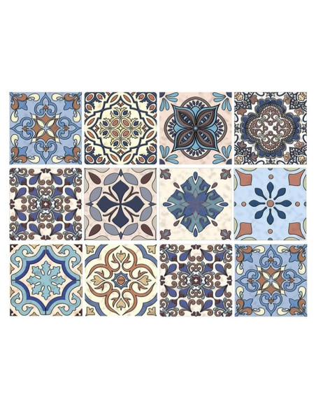 12 Azulejos Adhesivos Vinilo Didauser 15x15cm Decoración Hogar