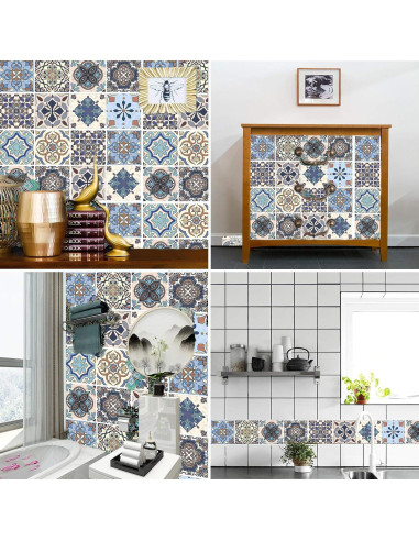 12 Azulejos Adhesivos Vinilo Didauser 15x15cm Decoración Hogar