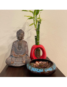 Estatua de Buda Tolatr de Resina 22 cm para Decoración Zen 2